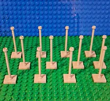 Support 2 x 2 x 5 Bar on Tile Base. Sign Post. Lot Of 12