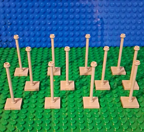 Support 2 x 2 x 5 Bar on Tile Base. Sign Post. Lot Of 12