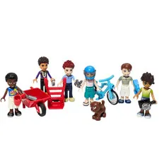 LEGO FRIENDS 6 Boy Mini Doll Male Figure Lot w/ Fun Accessories Authentic LEGO