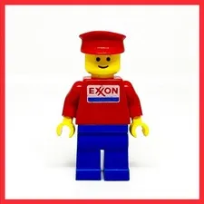 Vintage Lego 6696 Exxon Fuel Tanker Driver Minifigure 1984 Retired