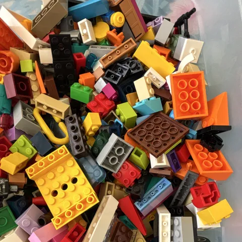 LEGO Bulk Lot Mixed Bricks & Pieces Parts Multicolor Plastic (10+ pcs) 1 pound 