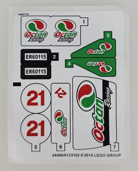 Sticker Sheet 60115stk01b 24498 Genuine From Lego Set 60115 4x4 Off Roader