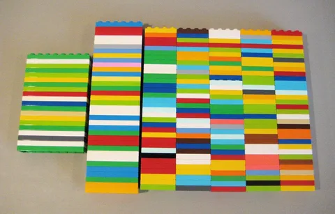 Lego Duplo Lot 220pc Thin Baseplates 2X2 2X6 2X8 Assorted Colors Parts & Pieces