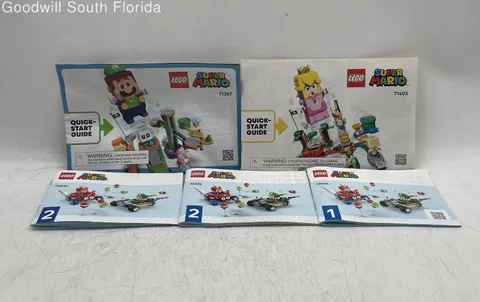 Lego Super Mario Assorted Booklet Building Instruction Manuals Lot Of 5 Pcs