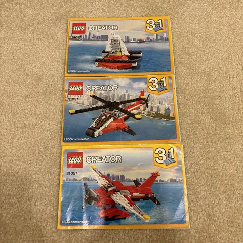 LEGO Creator 3 in 1 Building Set 31057 Air Blazer Instruction Manual Booklets