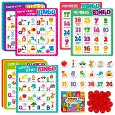 AlphabetBingo Game Uppercase Letters/Lowercase Letters/NumbersBingo for Nursery...