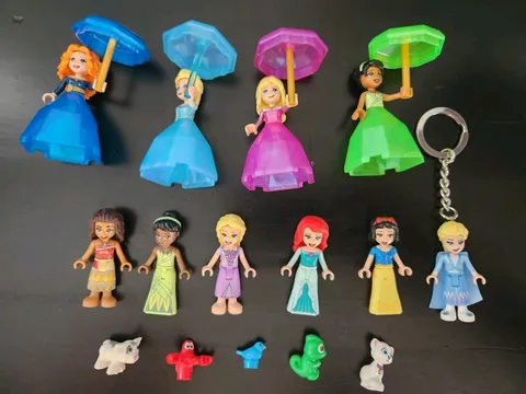 LEGO Disney Princess Diamond Dress Mini Doll Lot Snow White Elsa Cinderella 