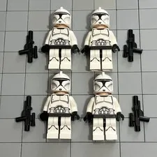 Lego Star Wars Realistic Attack Of The Phase 1 Clone Trooper Lot Of 4 H2 68