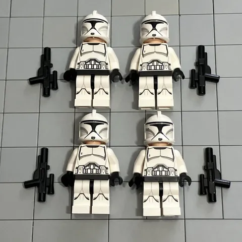 Lego Star Wars Realistic Attack Of The Phase 1 Clone Trooper Lot Of 4 H2 68