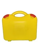 Vtg Official LEGO Yellow & Orange Plastic Carrying Case with Dividers
