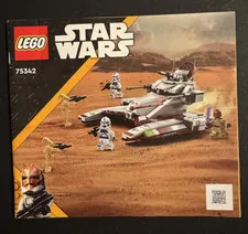 LEGO Star Wars Republic Fighter Tank 75342 Instruction Manual Booklet