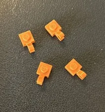 LEGO 1x1 Brick with Horizontal Clip Orange Part 60476 / 65459 Lot Of 4