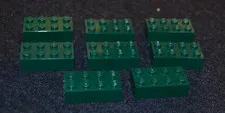 (8) 2x4 Dark Green Standard Brick Bricks ~ NEW Lego Parts ~