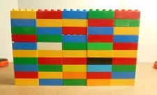 Lot of 50 Duplo Lego 2 x 4 Bricks Building Blocks Assorted Colors O24