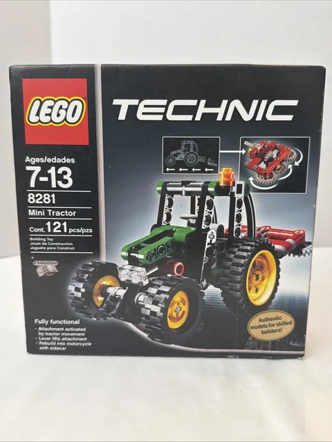 Lego Technic - Mini Tractor / Motorcycle W/ Sidecar Set #8281 - New Sealed Box