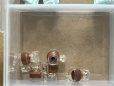 LEGO Parts - Trans-Clear Minifigure Stein Cup Brown Drink - No 68495pb03 - QTY 5