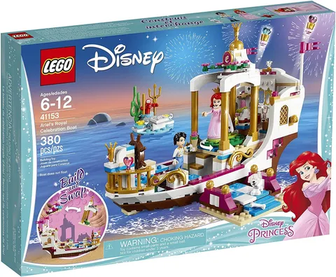 LEGO Disney Series Princess Ariel’s Royal Celebration Boat 41153 Children's Toy 