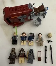LEGO Star Wars 75099 Rey's Speeder + Luke Han Chewbacca Lando Rey Minifigures