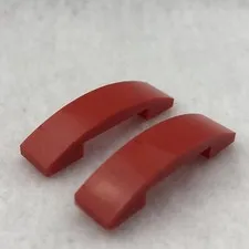 LEGO 93273 Red Slope, Curved 4 x 1 x 2/3 Double (x2)