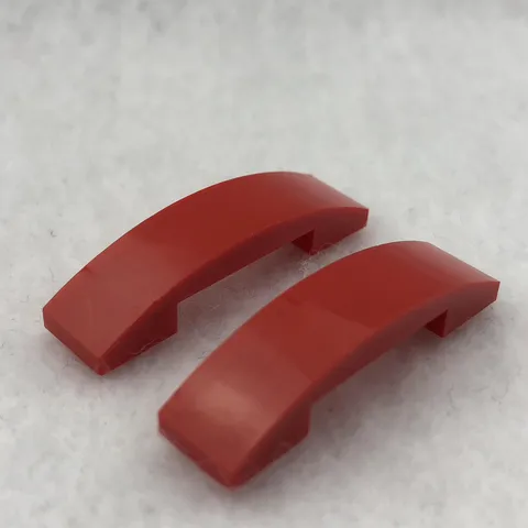 LEGO 93273 Red Slope, Curved 4 x 1 x 2/3 Double (x2)