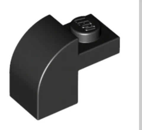 LEGO 70x Black Slope, Curved 2 x 1 x 1 1/3 inv.628