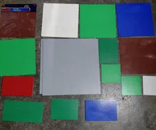 Lot of 15 LEGO Baseplates Plates Mixed Sizes Colors Genuine Bulk Building Parts
