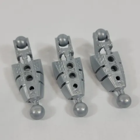 LEGO Bionicle PEARL LIGHT GREY Piraka Lower Leg Section 2 Ball Joint Part 53574