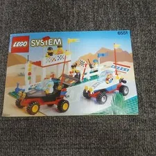 LEGO 6551 Checkerd Flag Racing Shop Vtg Instruction Original Manual Only 