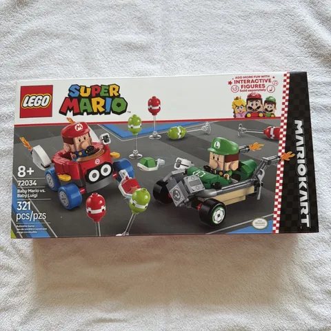 LEGO Super Mario Kart Baby Mario Vs Baby Luigi  72034  Building Toy Set New