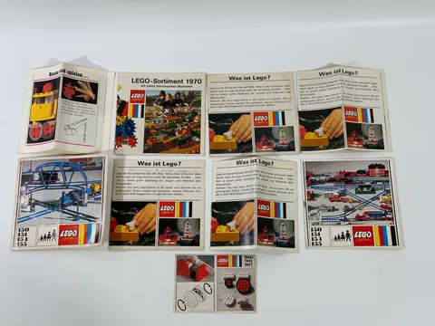 9x Vintage Lego Prospekte Heftchen Was ist L.. Lego Sortiment 1970 Kataloge T20F