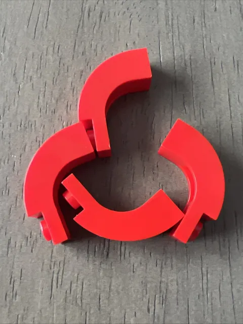 LEGO 6005 Red Arch 1 x 3 x 2 Curved Top 4 Pieces