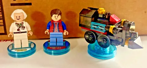 Back To The Future Movie LEGO Minifigures Set Doc Brown / Marty McFly / Train