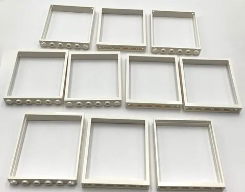 Lego 10 New Window 1 x 6 x 6 Flat Front Pieces