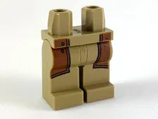 LEGO Dark Tan Hips and Legs with Reddish Brown Overcoat Tails Pattern 970c00pb09