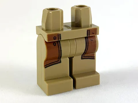 LEGO Dark Tan Hips and Legs with Reddish Brown Overcoat Tails Pattern 970c00pb09