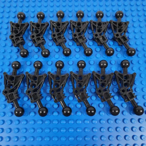 12X Vintage LEGO Bionicle BLACK Toa Leg Part Lot 32482 8548 Nui-Jaga