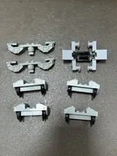 LEGO Santa Fe Grey Train wheels 10020 2878 gray coupling parts bulk lot vintage