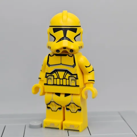 lego starwars yellow clone trooper prototype 100% OFFICIAL PARTS gcc custom