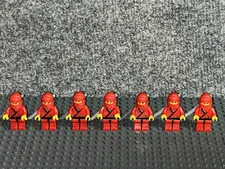 LEGO Vintage Classic Red Castle Ninjas x 7 Very Good Condition