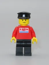LEGO Classic vintage Town Exxon male Gas Station  minifigure 6679 Tow Truck