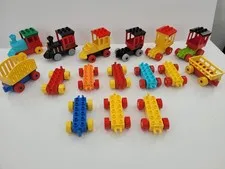 Lego Duplo Train Engine Locomotive Cars Wheeled Base  Lot