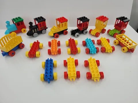 Lego Duplo Train Engine Locomotive Cars Wheeled Base  Lot