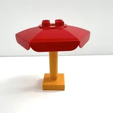 Lego Duplo Furniture Patio 92002 Red Umbrella 93353 Bright Light Orange Column