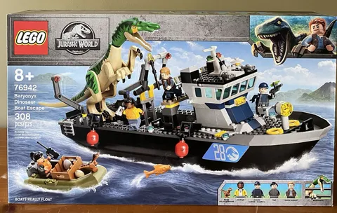 SEALED LEGO Jurassic World: Baryonyx Dinosaur Boat Escape (76942) RETIRED