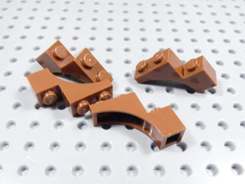 LEGO Lot of 4 Reddish Brown 1x3x2 Arch Bricks BP