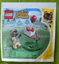 Animal crossing lego Tom Nook and flying present