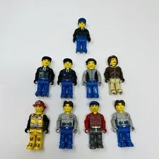 LEGO Juniors Lot Of 9 Minifigures Figures POLICE SWAT Fire - Building Blocks