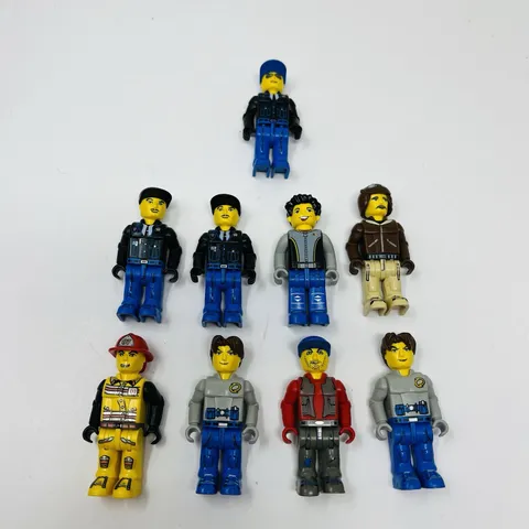 LEGO Juniors Lot Of 9 Minifigures Figures POLICE SWAT Fire - Building Blocks