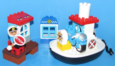 LEGO DUPLO Mickey’s Boat 10881 & 10900 Police Bike Combined Lot Incomplete L@@K