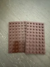 LEGO Plate 6 x 10 (3033) Brown 2 Pcs Used